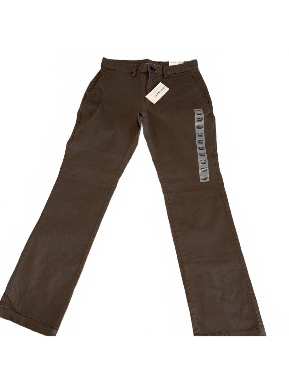 Old Navy NWT Ultimate Straight Men’s 28 x 30 Built-In Flex Brown Pants XS - Picture 2 of 9